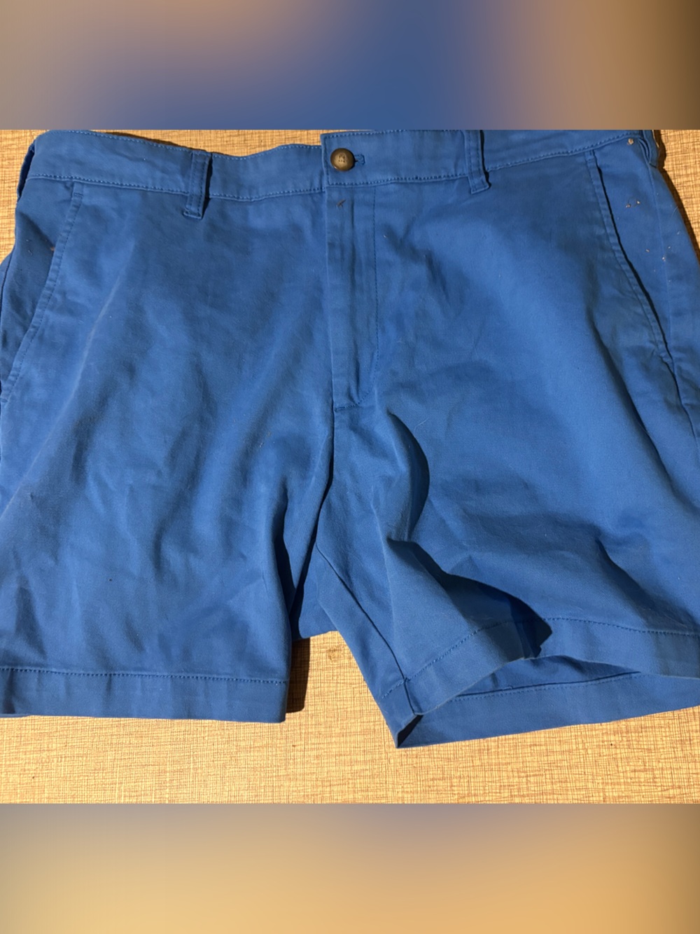 Nautica Men's Flat Front Chino Shorts in Royal Blue 36 W new